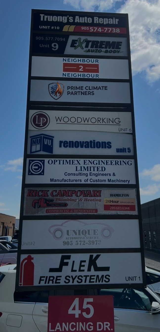 45 Lancing Drive building directory sign